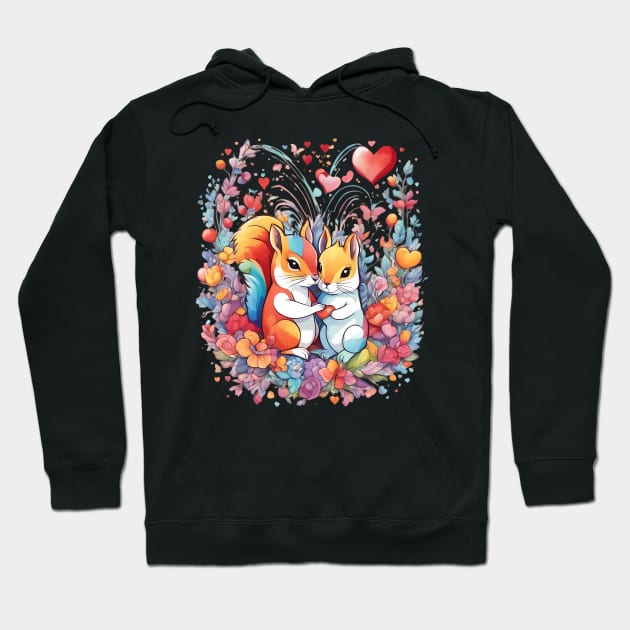 Valentine's Day Squirrel Hoodie by animegirlnft